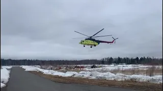 Запуск и взлет ВЕРТОЛЕТ МИ-8