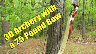 3D Archery with a 25 Pound Bow