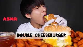 Asmr double cheese burger🍔