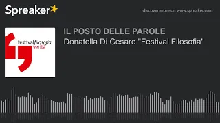 Donatella Di Cesare "Festival Filosofia"