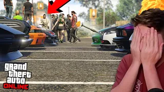 HE GOT MAD & BLEW UP THE ENTIRE CAR MEET... | GTA 5 Online