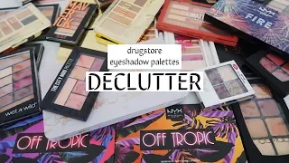 DECLUTTER & SWATCHES: Drugstore Eyeshadow Palettes