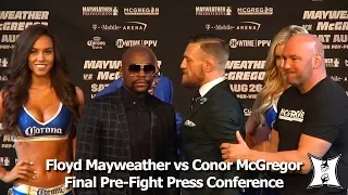 Floyd Mayweather vs Conor McGregor Final Pre-Fight Press Conference (Las Vegas / HD / Full)