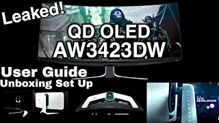 Alienware AW3423DW Monitor User Guide PDF Files Unboxing Set Up