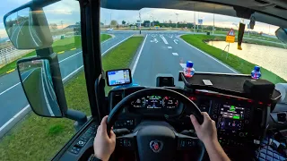 POV Truck Driving 🇳🇱 Scania R500 Incredible Day In Netherlands ASMR 4k New Gopro