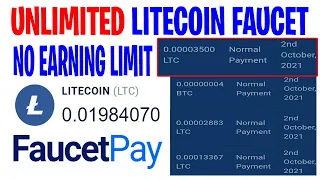 Free Litecoin Faucet | Unlimited Claim Faucet | No Timer | Earn Free Litecoin Every Second
