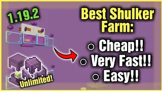 BEST SHULKER FARM EVER!! (VERY FAST!) 360/Hour! In Minecraft Bedrock 1.20