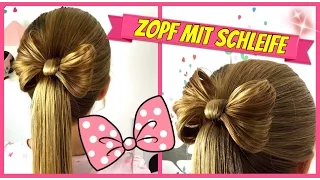 Zopf/Pferdeschwanz mit Schleife♥soo süss♥Haarschleife♥ Frisur für Mädchen♥ MaVie Noelle