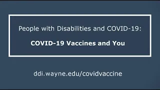 COVID-19 Vaccines and People with Disabilities