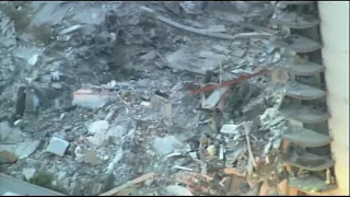 Miami condo collapse: raw AERIAL video of the scene