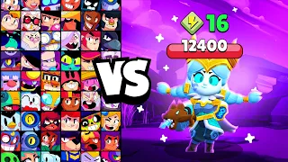 SKADI JESSIE vs ALL BRAWLERS! With 16 POWER-UPs! | Brawl Stars