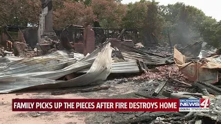 Oklahoma family picks up the pieces after fire destroys home