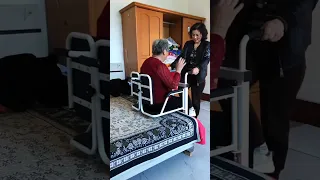 Product Link in Comments ▶️Foot Pedal Lift Hydraulic Adjustable Patient Transfer Chair