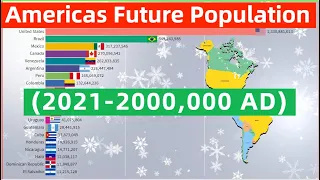 Population of Americas by Countries from 2021 AD to 2000,000 AD