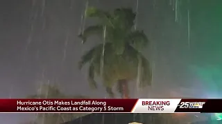 Otis makes landfall as a Category 5 hurricane along Pacific Coast of Mexico
