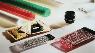 Process of Making Bubble Wrap. Packaging Materials Factory