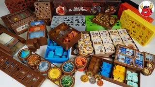 Age of Innovation Brettspiel Boardgame Insert Inlay Organizer Tokens