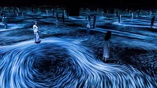 TeamLab creates interactive whirlpools inside National Gallery of Victoria