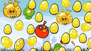 Angry Birds - TOTAL ALL 36 GOLDEN EGG VS 9999 THUNDER BIRDS AND 9999 POWER-UPS