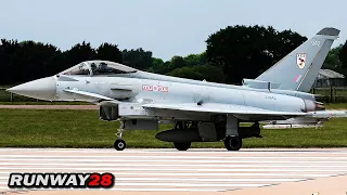 Typhoons on Quick Reaction Alert - Full Afterburner Take-Off at RAF Coningsby