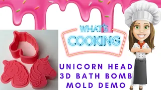 Unicorn Head 3D Bath Bomb Mold Demo from The Soap Chef, available for sale on our website below