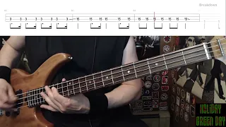 Holiday by Green Day - Bass Cover with Tabs Play-Along