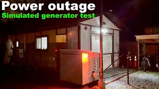 Power outage night time generator test, simulated power outage!