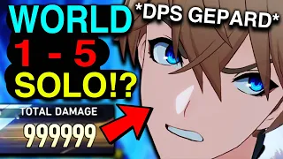 GEPARD SOLO WORLD 1-5!? | The BEST Simulated Universe Character of Honkai: Star Rail