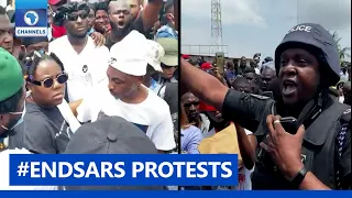 #SARSMUSTEND: Nigerian Celebrities Join Protesters In Lagos