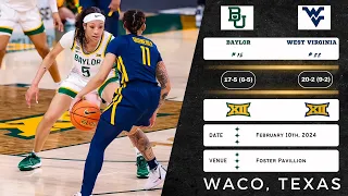 No. 18 Baylor vs No. 22 West Virginia | Big 12 | 2.10.24