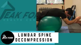 Low Back Decompression Stretch with Swiss Ball | San Diego Chiropractor