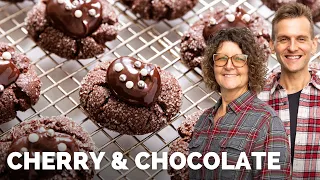 Chocolate-Covered Cherry Cookies | Baking Christmas cookies with my mom!