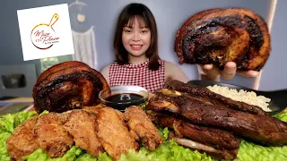 LECHON BELLY, PORK RIBS and CHICKEN WINGS MUKBANG
