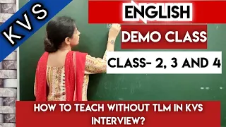 KVS English Demo for classes 2,3 and 4|| English grammar