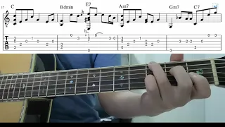 刻在我心底的名字 - 指彈吉他谱 (Your Name Engraved Herein) - Easy Fingerstyle Guitar Playthough Lesson With Tabs