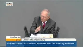 Rede von Wolfgang Schäuble (CDU) zur globalen Steuergestaltung - VOR ORT vom 07.06.2013
