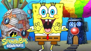 Every Time Bikini Bottom Homes were Remodeled! 🔨 | 55 Minute Compilation | SpongeBob