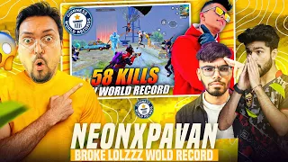 " 58 KILLS " NeonXPawan BROKE @casetooop HIGHEST KILL RECORD | @NEONXPAWANOP GOD OF BGMI?