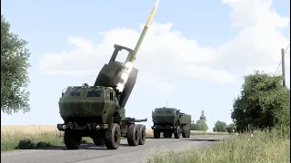 THE MOST EXPENSIVE Russian T-90 Tank Convoy Destroyed by Ukraine Himars Missile Attack - ARMA 3