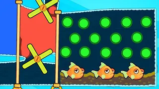 save the fish / pull the pin level 3375- 3390 android game save fish pull the pin | Mobile Game