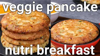 crispy & healthy sooji vegetable pancake - veg roastie recipe | nutri rava veggie pancakes recipe