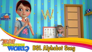 Sign language alphabet for beginners, BSL, fingerspelling, New cartoon idea