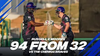 Andre Russel X Tom Moores 94 from 32 Run Partnership | Day 2 | Player Highlights