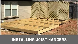 Installing Joist Hangers for a DIY Floating Deck | Handmade Haven