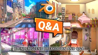 Anime Environment Breakdown and Q&A | Blender 3+ | CGDASH