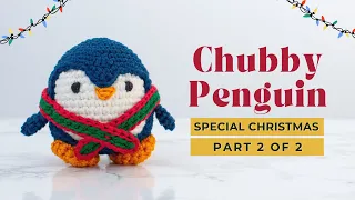 Chubby Penguin amigurumi pattern | How to crochet a Penguin Christmas ornament pattern PART 2