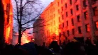 Штурм Администрации Президента на Банковой/  Demonstrants attack presidential headquarter.