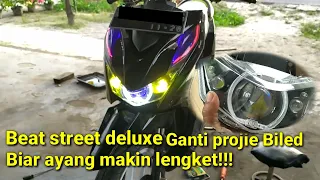 Pemasangan projie biled di beat street deluxe