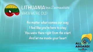 Ieva Zasimauskaité - When We're Old (Lithuania) [Karaoke Version]