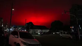 Mysterious Red Sky Over Zhoushan, China May 7, 2022, UFO Sighting News.